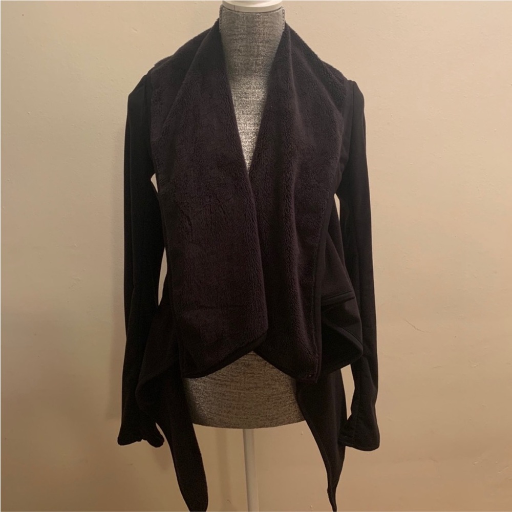 Lululemon black wrap sweater. Super cozy!!
